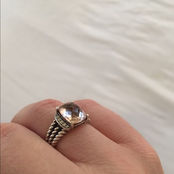 David Yurman morganite petite Wheaton ring 6.5 - Picture 3 of 7